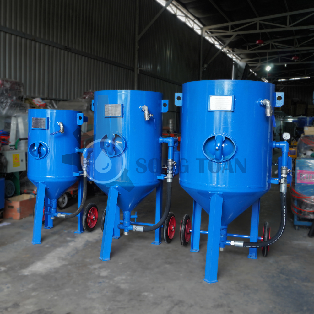 máy phun cát dạng cối